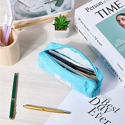 Вельветовый прямоугольный пенал&nbsp;AJEW-WH20017-30B