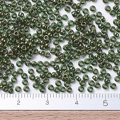 MIYUKIラウンドロカイユビーズ  日本製シードビーズ  （rr307)ダークトパーズゴールド光沢  11/0  2x1.3mm  穴：0.8mm  約1100PCS /ボトル  10 G /ボトル&nbsp;SEED-JP0008-RR0307