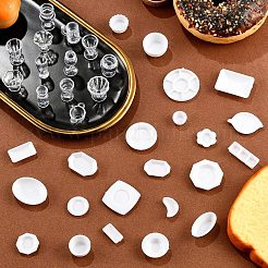 2 комплект миниатюрной пластиковой посуды своими руками набор тарелок AJEW-YW0001-44