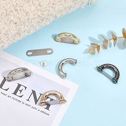 24 комплект двухцветных застежек для подвески сумок из цинкового сплава FIND-WR0005-96