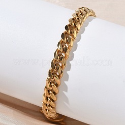 Браслеты из кубинской цепочки из нержавеющей стали 304 для женщин&nbsp;BJEW-G779-03G