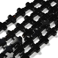 Бусины из натурального черного агата (окрашенные и нагретые) G-I337-A03-02