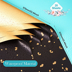 20 лист пластиковой упаковки для букетов цветов из золотой фольги DIY-TAC0025-13B