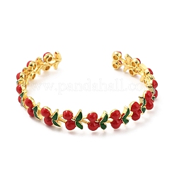 Messing-Emaille-Armbänder&nbsp;BJEW-L703-02A-G