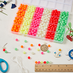 600шт 6 цвета пластиковые бусины&nbsp;KY-FG0001-20A