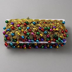 Ruban de dentelle à franges métalliques en polyester&nbsp;SENE-WH0003-34