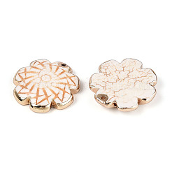 Подвески-цветы из синтетического говлита&nbsp;TURQ-T004-25B