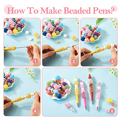 8 шариковая ручка с пайетками в виде звезд&nbsp;FIND-TA0006-15F