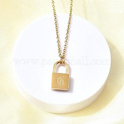 Ожерелья с подвесками из нержавеющей стали 304 Rolo NJEW-S444-01G-07