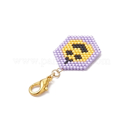 5 colgante decorativo con cuentas de vidrio para Halloween.&nbsp;HJEW-MZ00343