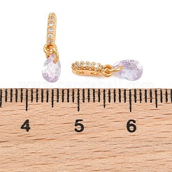 Breloques en laiton Shegrace serties de micro-pavés de zircone cubique&nbsp;XGRQ5K166-824G-B