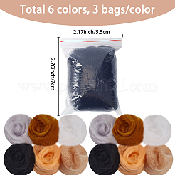 18 шт. 6-х цветная шерстяная ровница своими руками&nbsp;DIY-SP0005-70C