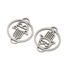 Lasergeschnittener Ring aus Edelstahl 201 mit Hamsa-Hand-Gliedern&nbsp;STAS-P428-09P