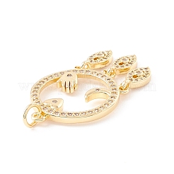 Покрытие стойки латунь микропаве прозрачные подвески из кубического циркония ZIRC-I057-21G