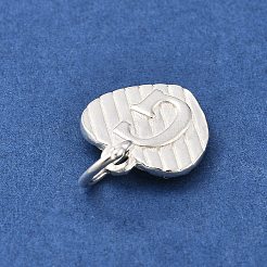 925 ciondolo a forma di cuore in argento sterling con lettere maiuscole&nbsp;STER-S009-13G-S