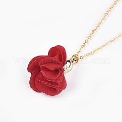 Set di gioielli con decorazioni di stoffa&nbsp;SJEW-JS00990