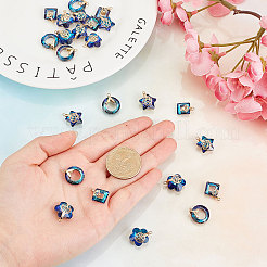 24 шт. 4 стиля подвесок из гальванического стекла&nbsp;EGLA-SC0001-04