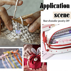 10 комплект подвесных украшений в виде бабочек из прозрачного стекла HJEW-PH0001-64