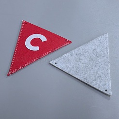 Frohe Weihnachten Stoff Dreieck Flagge & Pompom Ball Banner&nbsp;DIY-WH0740-24