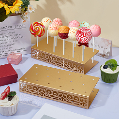 2 шт. железные полые цветочные подставки для леденцов&nbsp;ODIS-WH0079-047A