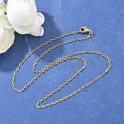 Ожерелье из латунных кабельных цепей для женщин&nbsp;LS-NJEW-P265-04G