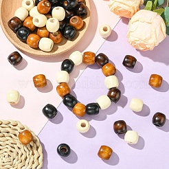 100 шт. 4-х цветные крашеные бусины из натурального кленового дерева&nbsp;WOOD-YW0001-30