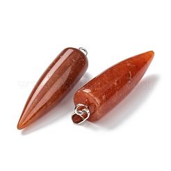Natürliches rotes Aventurin spitzen Anhänger&nbsp;G-D040-01P-B08