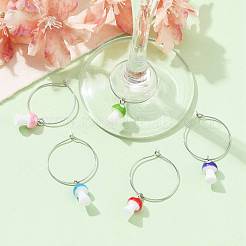 Подвески для бокалов из грибной смолы AJEW-JO00231