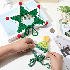 Conjunto de 1 gorro de algodón para mascota y 1 collares de estrella&nbsp;AJEW-GF0012-52