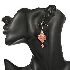 Boucles d'oreilles pendantes en verre&nbsp;EJEW-MZ00814