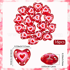 16 шт. стеклянные эмалевые бусины LAMP-LT0001-11