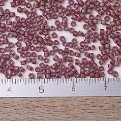 MIYUKIデリカビーズ  シリンダー  日本製シードビーズ  11/0  （db0867)マット透明ダーククランベリーab  1.3x1.6mm  穴：0.8mm  約2000PCS /ボトル  10 G /ボトル&nbsp;SEED-JP0008-DB0867