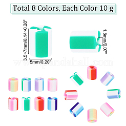 80гр 8-хцветные бусины из полимерной глины ручной работы CLAY-PH0001-72