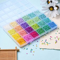 312 г 24 цвета 8/0 стеклянных бисера с краской для выпечки&nbsp;SEED-YW0002-14