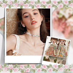 7.5 ярд цветочной полиэфирной кружевной ленты OCOR-AR0001-62B