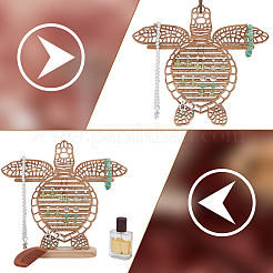 Деревянные подставки для сережек в виде морских черепах&nbsp;EDIS-WH0001-07