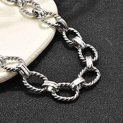 Ожерелья из витой овальной цепи из нержавеющей стали 304&nbsp;NJEW-R023-13P