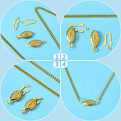 8 шт. 8 стиля застежек-коробок из нержавеющей стали 304&nbsp;STAS-TA0002-60