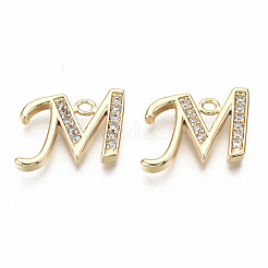 Латунные микропаве прозрачные подвески с фианитом KK-S360-053M-NF