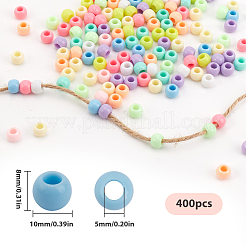 400шт непрозрачные акриловые европейские бусины SACR-SP0001-01