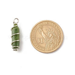 Colgantes de jade natural del sur de China con doble punta.&nbsp;PALLOY-JF01686-01