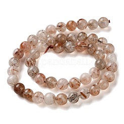 Нити бусин из рутилированного кварца из натурального черного золота&nbsp;G-C268-B02-02