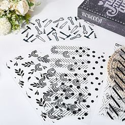 8 шт. 8 стиля ПВХ пластиковые водонепроницаемые декоративные наклейки этикетки&nbsp;DIY-SP0004-93A