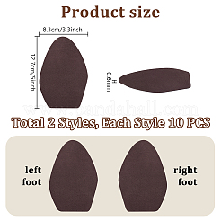 20 Stück 2 Stile Polyester-Sohlenersatz&nbsp;FIND-PH0059-99A