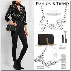 Ожерелья с подвеской из серебра 925 пробы с родиевым покрытием JN889A