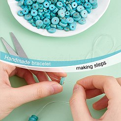 530 шт. синтетические бирюзовые бусины 4-х размеров&nbsp;G-AR0006-11A