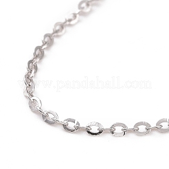 Collana con catene a maglie in argento sterling placcato rodio anti-ossidazione per donna&nbsp;STER-I021-08A-P