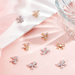 12 шт. подвески из латуни с микропаве из кубического циркония в 2 цветах ZIRC-BBC0001-30