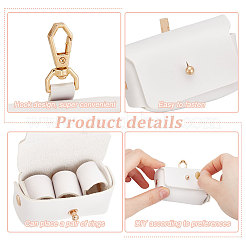 Чехол для хранения обручальных колец из искусственной кожи с застежками из сплава и наклейками из ПВХ для домашних животных&nbsp;AJEW-FG0004-27A