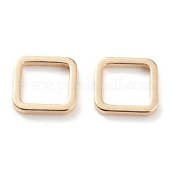 真鍮製フレームコネクター  長持ちメッキ  正方形  24KGP本金メッキ  8x8x1mm  内径：6x6mm&nbsp;X-KK-Y003-01B-G